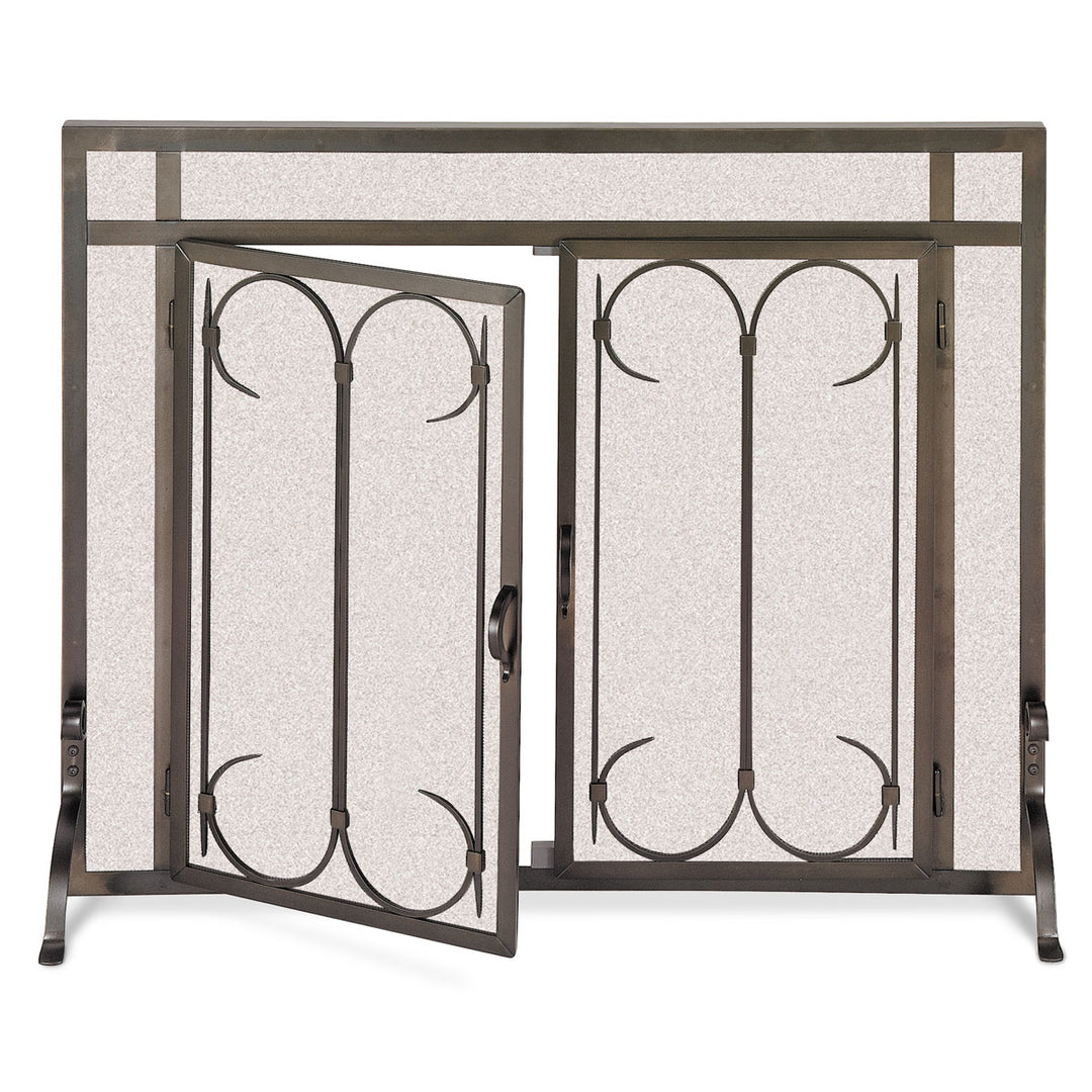 Pilgrim Hearth Iron Gate/Straight Door - Burnished Black