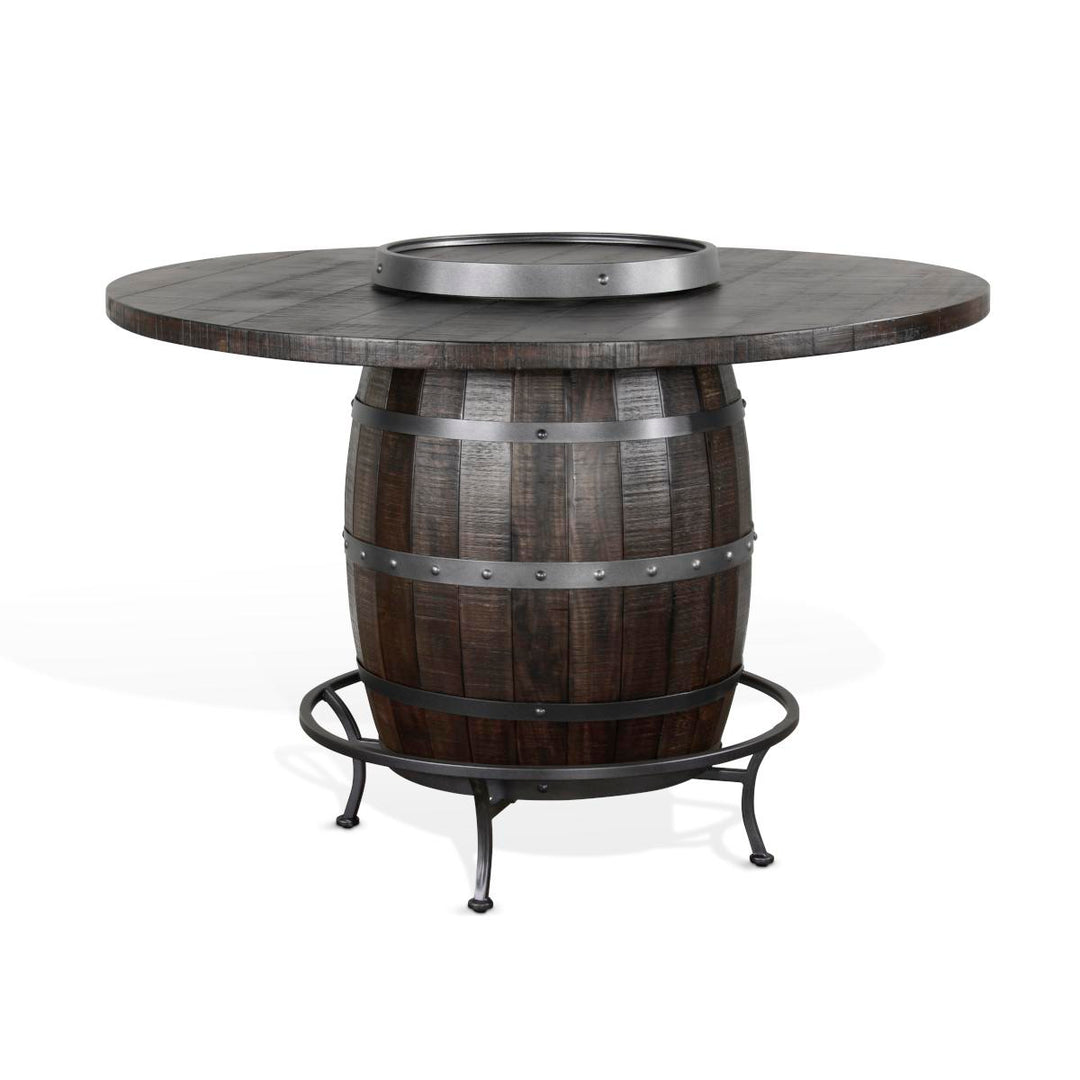 Sunny Designs Homestead Round Pub Table w/ Wine Barrel Base - 1038TL2