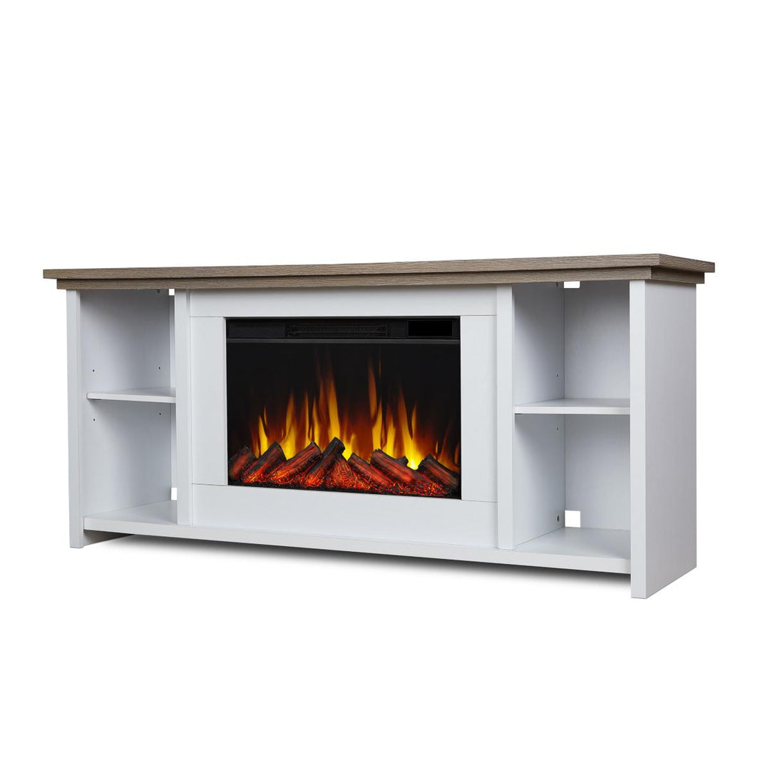 Real Flame Tramore Slim Electric Fireplace Media Cabinet - 13055E-WHT