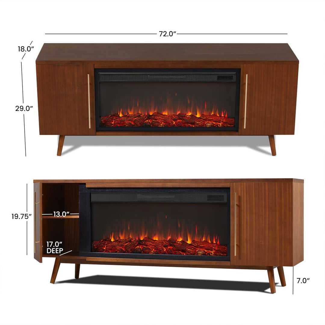 Real Flame 72" Morris Landscape Electric Fireplace TV Stand - 13058E-VBM