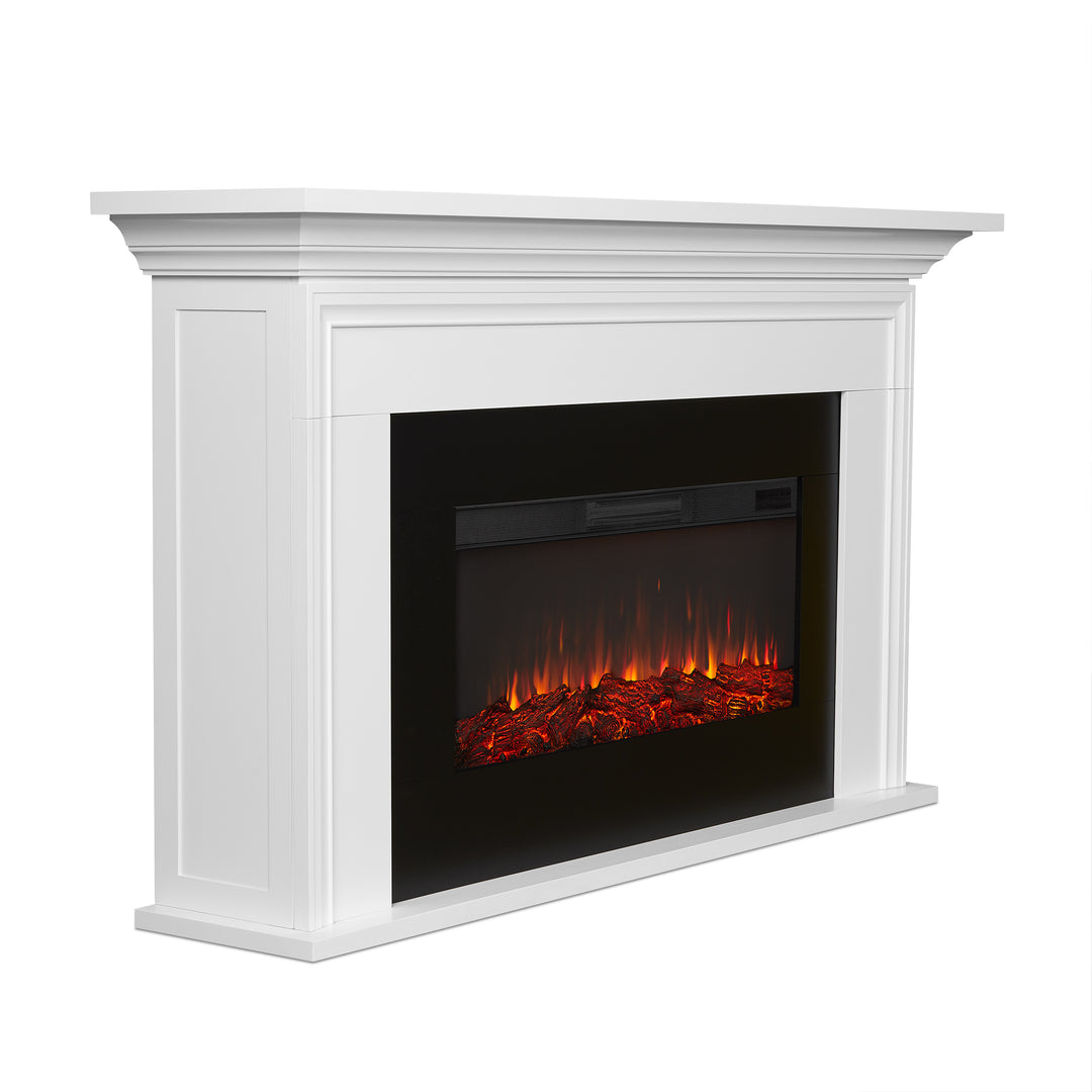 Real Flame Cleo Landscape Mantel with Electric Fireplace - 13065E-W