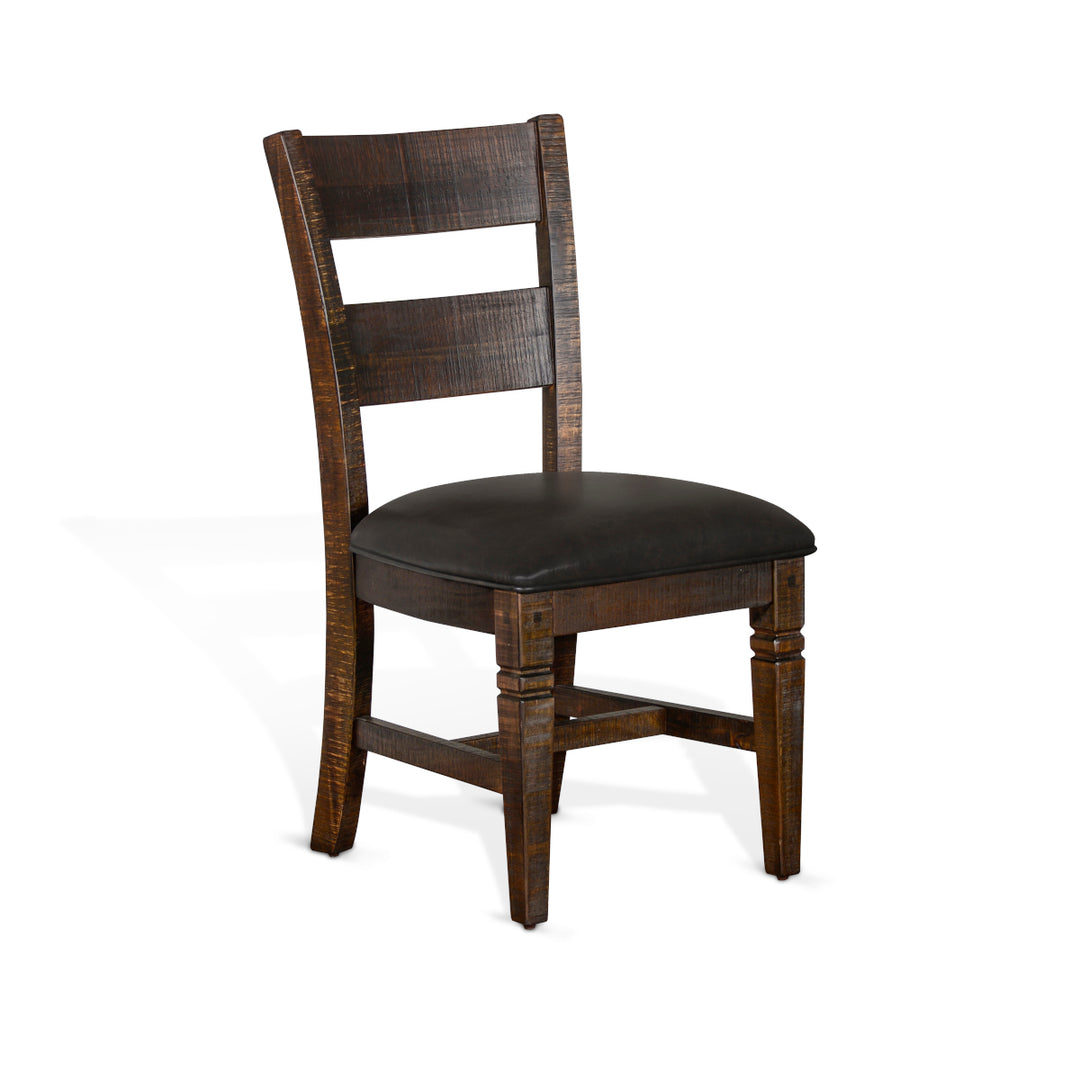 Sunny Designs Homestead Ladderback Chair with cushion seat 1429TL2 in tobacco leaf finish