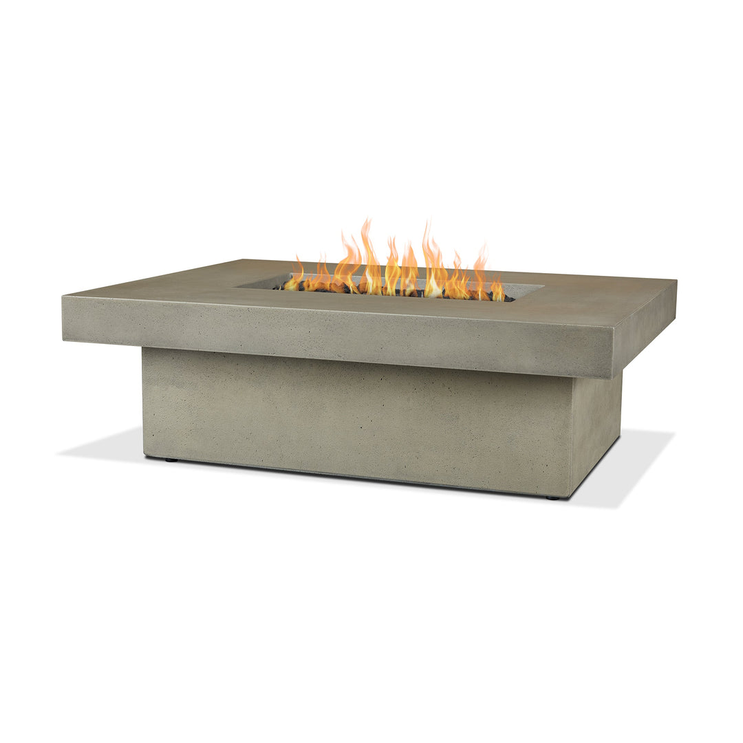 Real Flame Geneva 60" 1586LP outdoor fire pit with hidden propane tank in dune finish