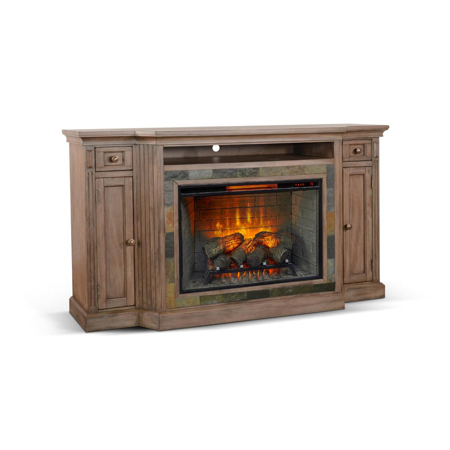Sunny Designs Buckskin TV Console with electric fireplace option