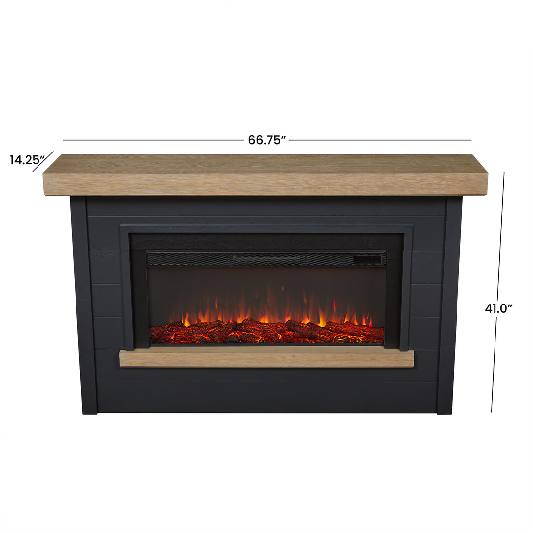 Real Flame Bernice Mantel with Landscape Electric Fireplace - 4220E White or Charcoal