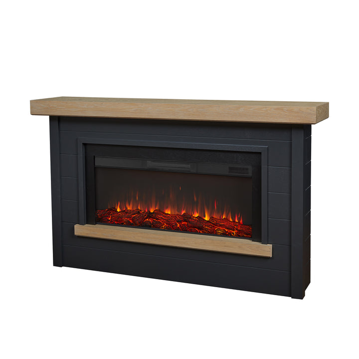 Real Flame Bernice Mantel with Landscape Electric Fireplace - 4220E White or Charcoal