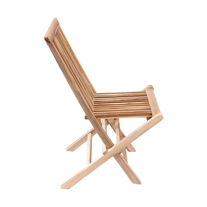 Nordic Teak Naples Natural Folding Chair - C1B