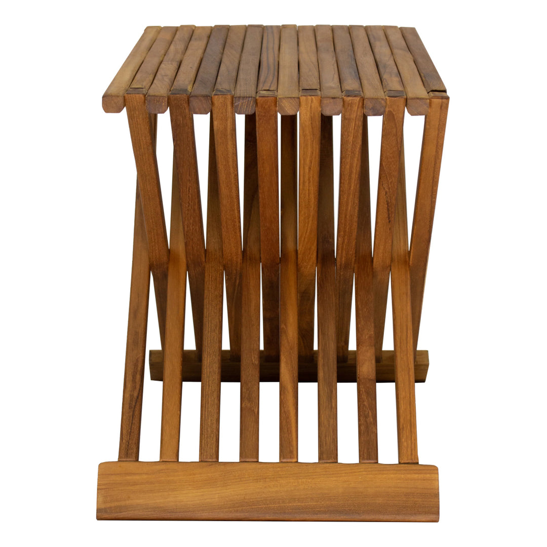 Nordic Teak Winchester Oiled Folding Stool - CH29O