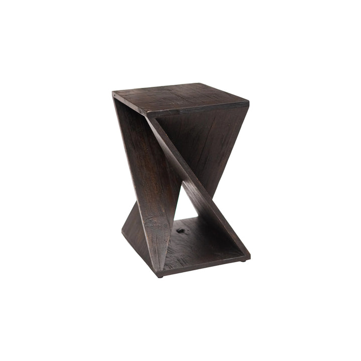 Nordic Teak Remington Twisted Stool - SS6