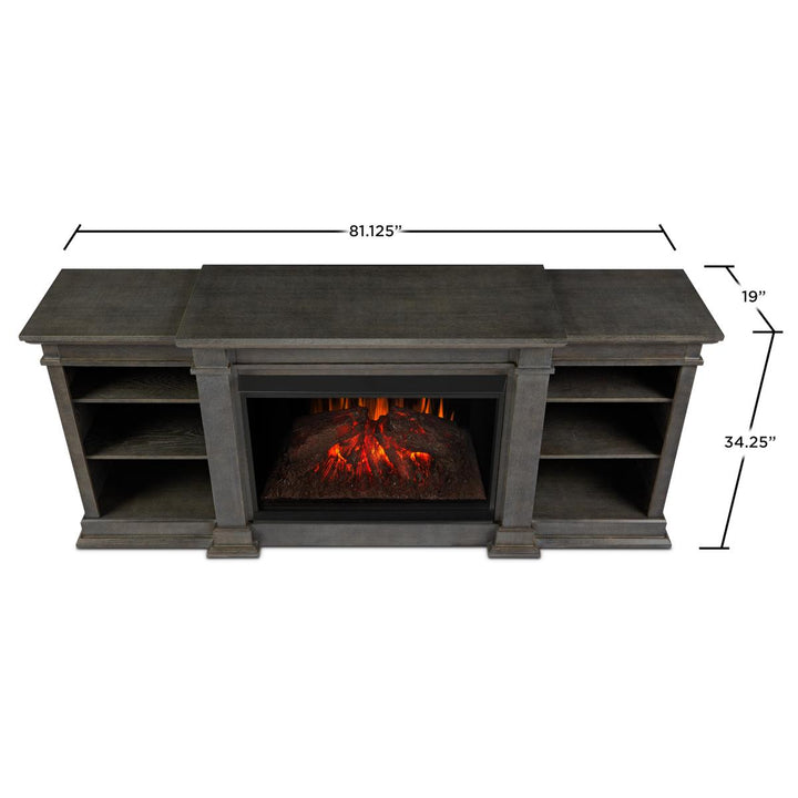 Real Flame Eliot Grand Electric Fireplace Media Console in Antique Gray - 1290E-AGR