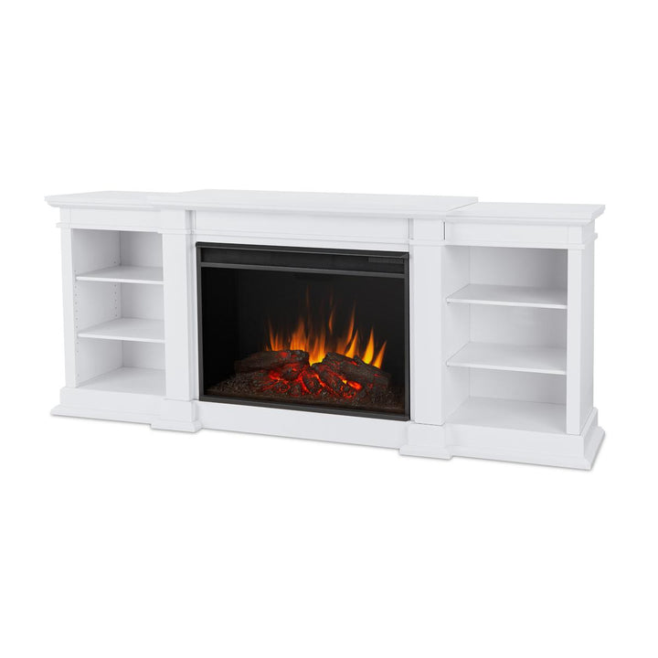 Real Flame Eliot Grand Electric Fireplace Media Console in White - 1290E-W