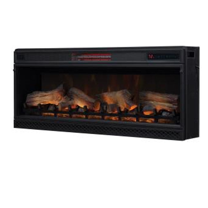 ClassicFlame 42" Infrared Electric Fireplace Insert w/ 4-Sided Black Trim - 42II042FGT