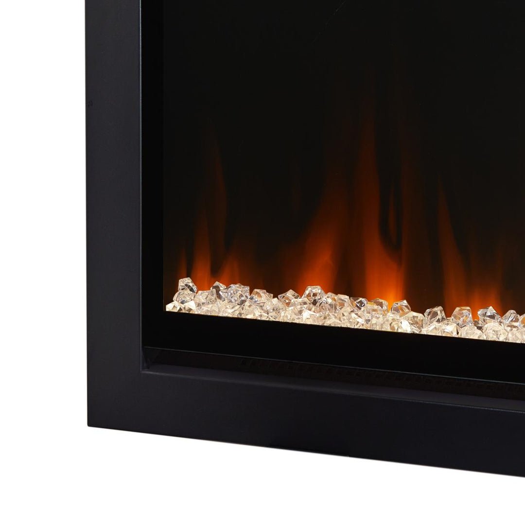 Real Flame 5560 Mount/Recessed 65" Linear Electric Fireplace with glass media