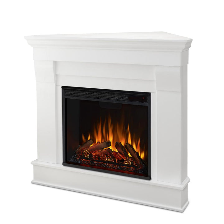 Real Flame Chateau Corner Electric Fireplace Mantel - 5950E-W