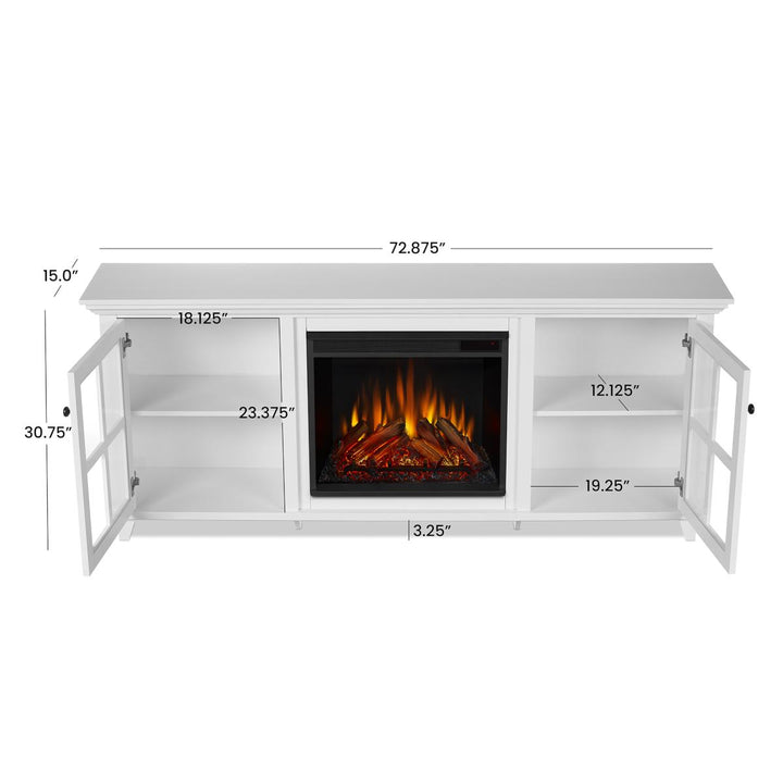 Real Flame Norwell Electric Fireplace Media Cabinet - 7760E-W