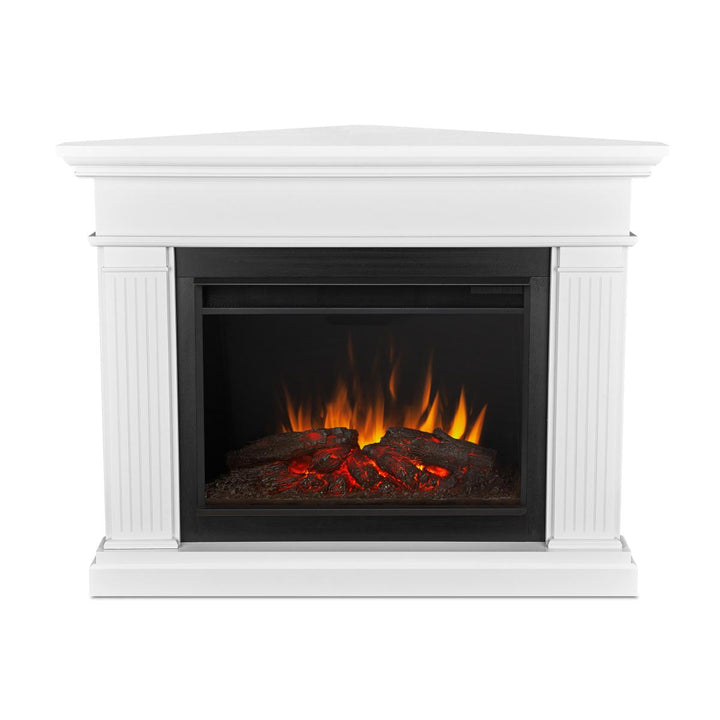 Real Flame Kennedy Grand Corner Electric Fireplace Mantel - 8050E-W