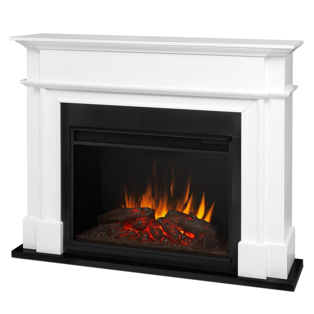 Real Flame Harlan Grand Electric Fireplace Mantel - 8060E-W