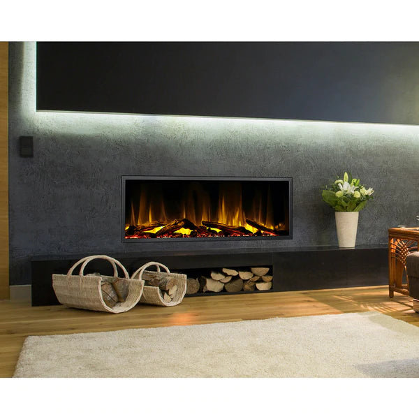 Dyansty Harmony BEF45 45" built-in linear electric fireplace in living room