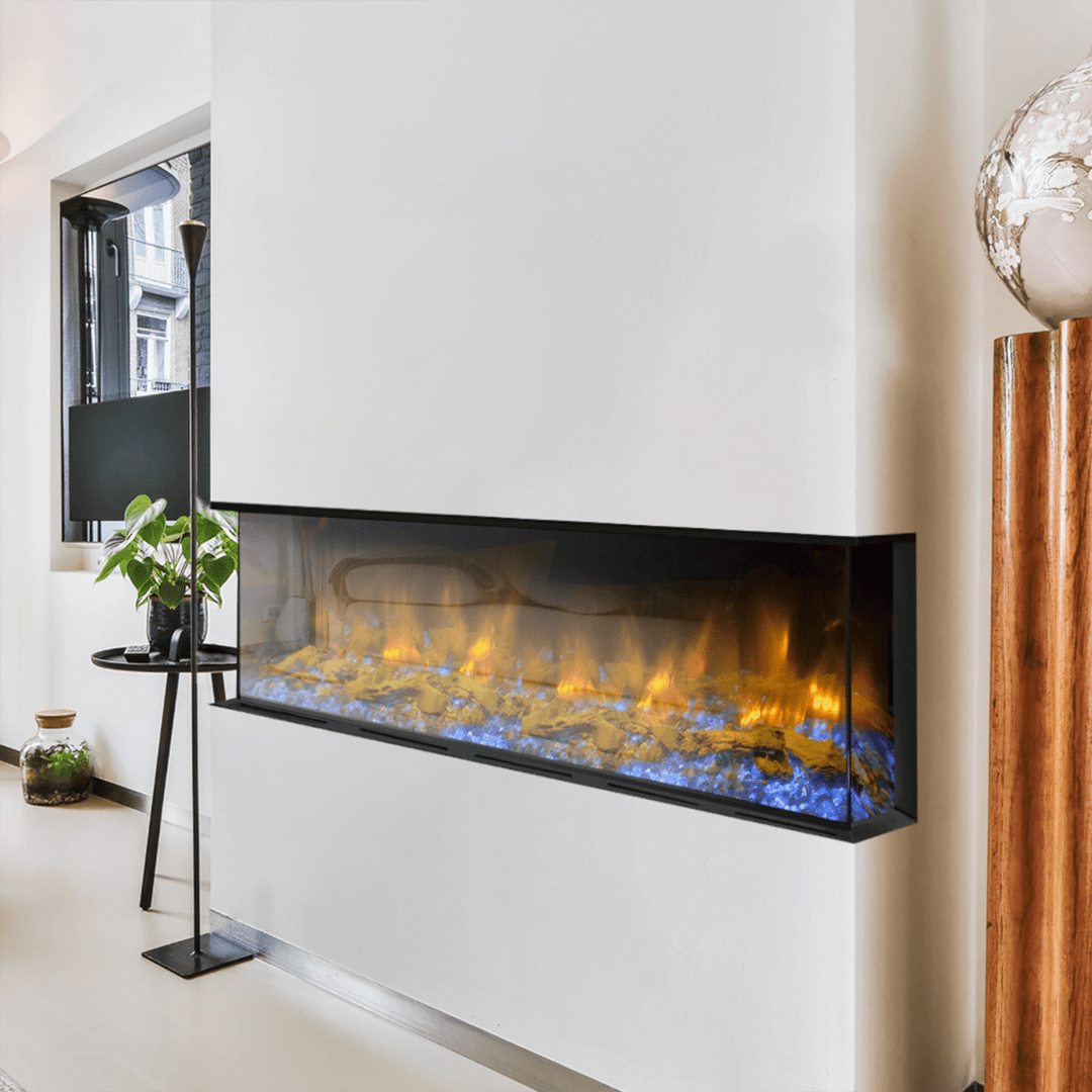 Dynasty Melody 60″ 3-Sided Smart Linear Electric Fireplace – BTS60