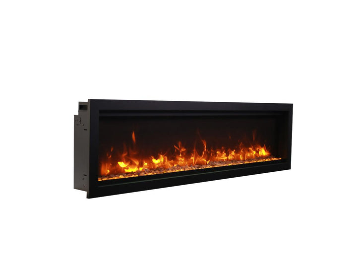 Amantii 74" Electric Fireplace, SYM-74, Built-in with log