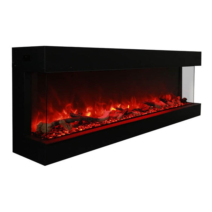 Amantii 72″ 3-Sided Indoor / Outdoor Electric Fireplace - 72-TRU-VIEW-XL