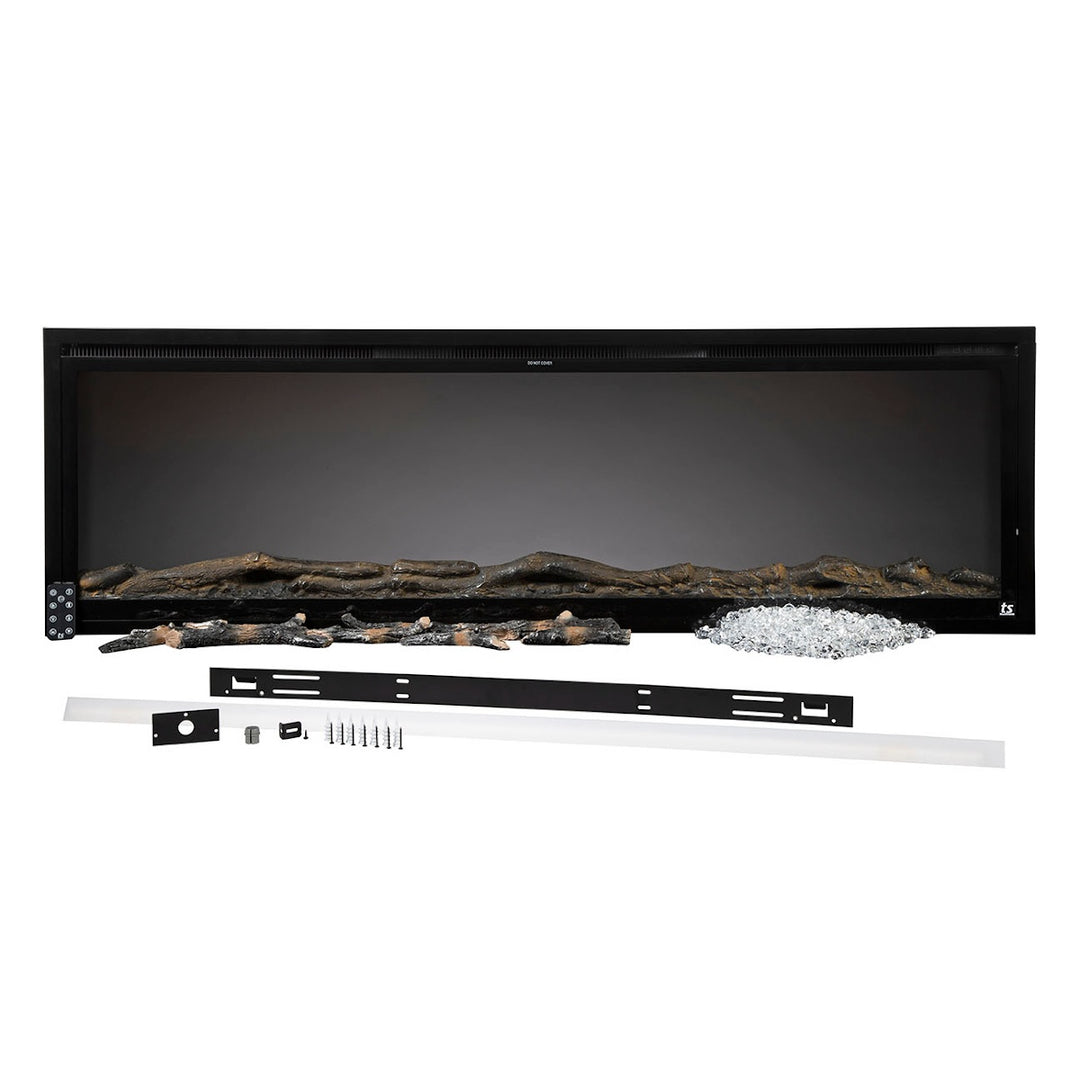 Touchstone Sideline Elite 72" Recessed Linear Electric Fireplace - 80038