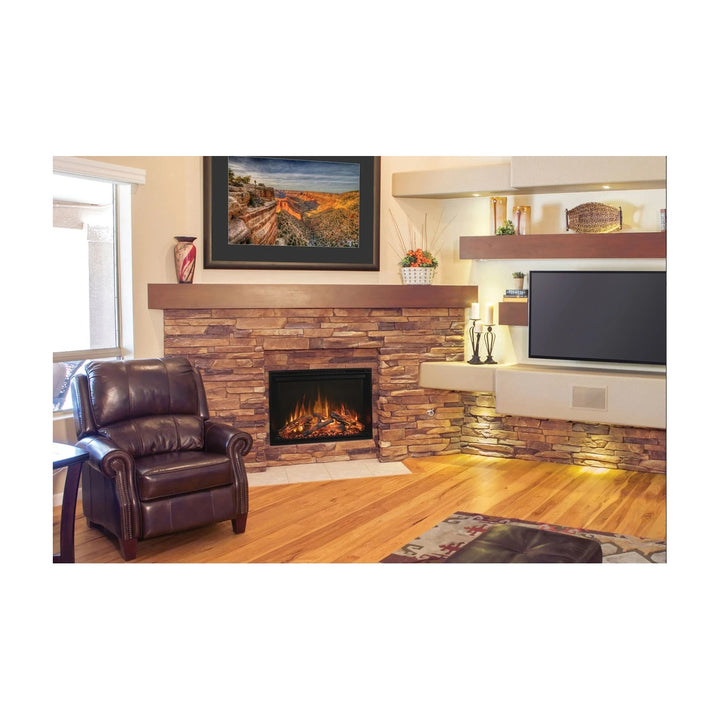 Modern Flames Redstone Series RS-3021 Built-In Electric Fireplace Insert in Living Room