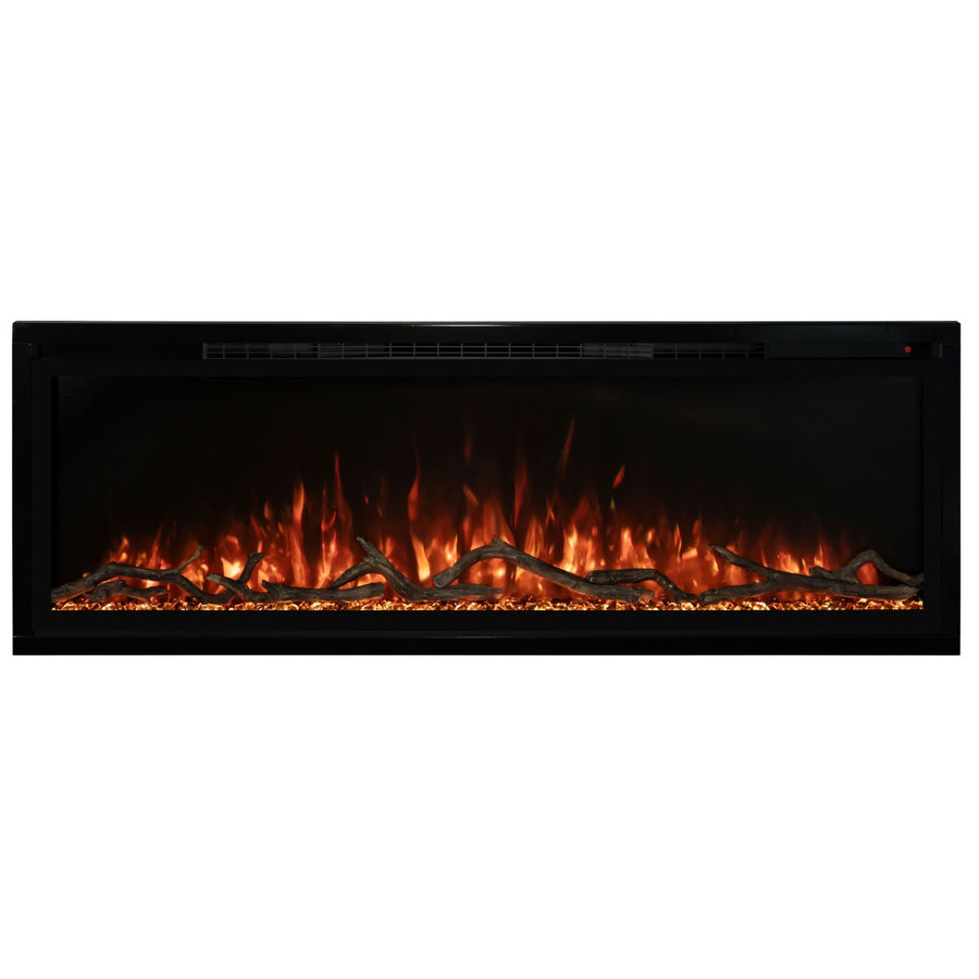 Modern Flames Spectrum Slimline SPS-74B Linear Electric Fireplace with Orange Flames