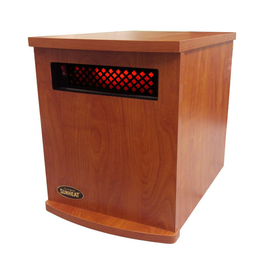 American Made Infrared Cabinet Portable Heater on Rollers by SUNHEAT USA1500-M Cherry