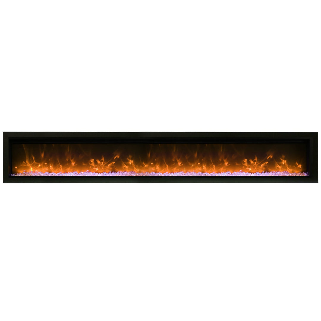 remii 100 inch long linear electric fireplace contemporary design