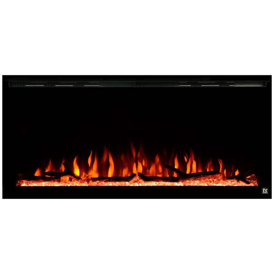 Touchstone Sideline Elite 80042 Linear electric fireplace with orange flames