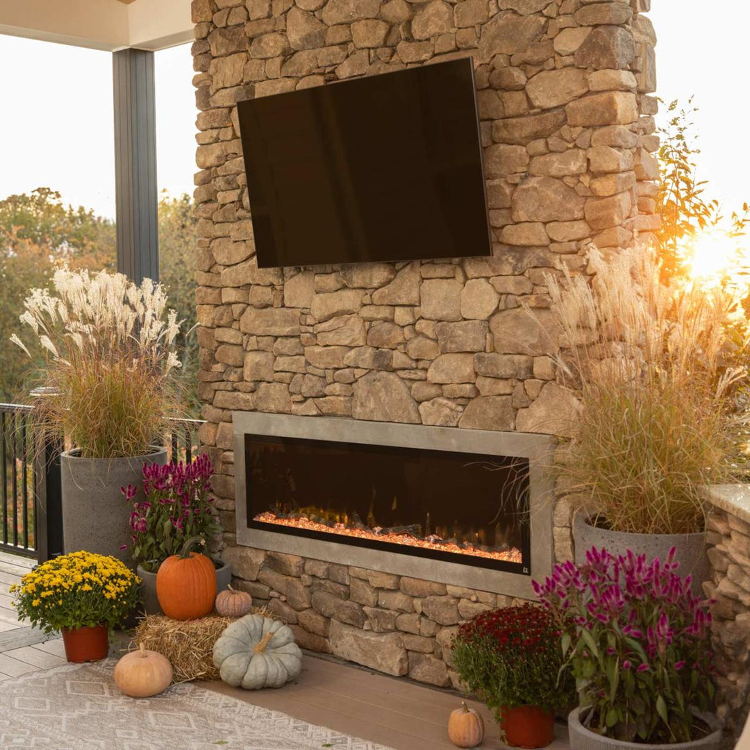 Chesmont White 50 80033 Wall Mount 3-Sided Touchstone Smart Electric  Fireplace